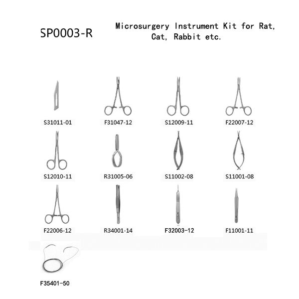 Surgery Instrument Kit for Mice, Rat, Small Animals